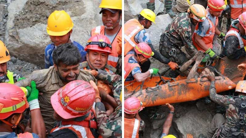නේපාල උමගක සිරවුණු දෙදෙනකු බේරා ගැනේ