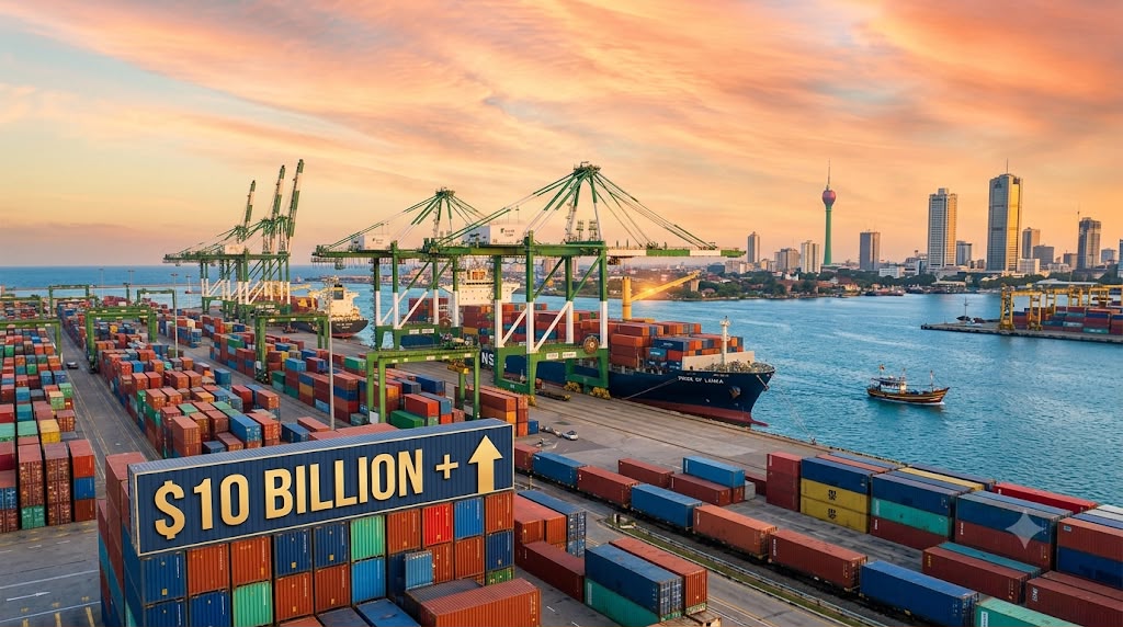 Sri Lanka’s export earnings surpass $10 billion in first half of 2026