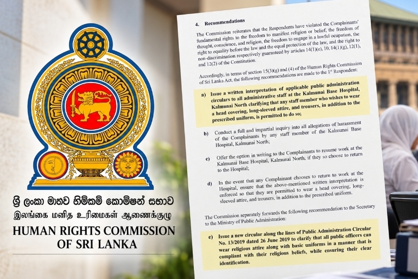 HRCSL calls for new rules allowing religious attire for Govt employees