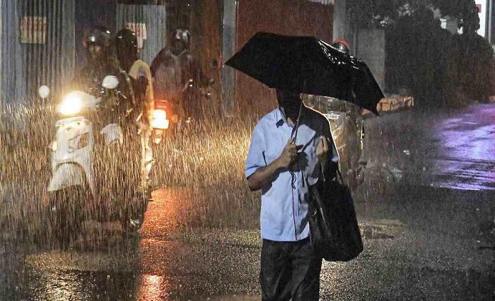 Weather today: Several spells of showers